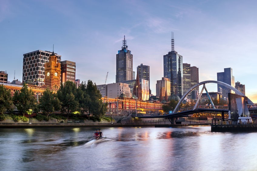 Melbourne, Australia, in early morning light
